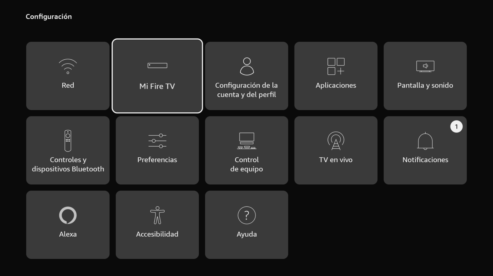Seleccionar Mi Fire TV