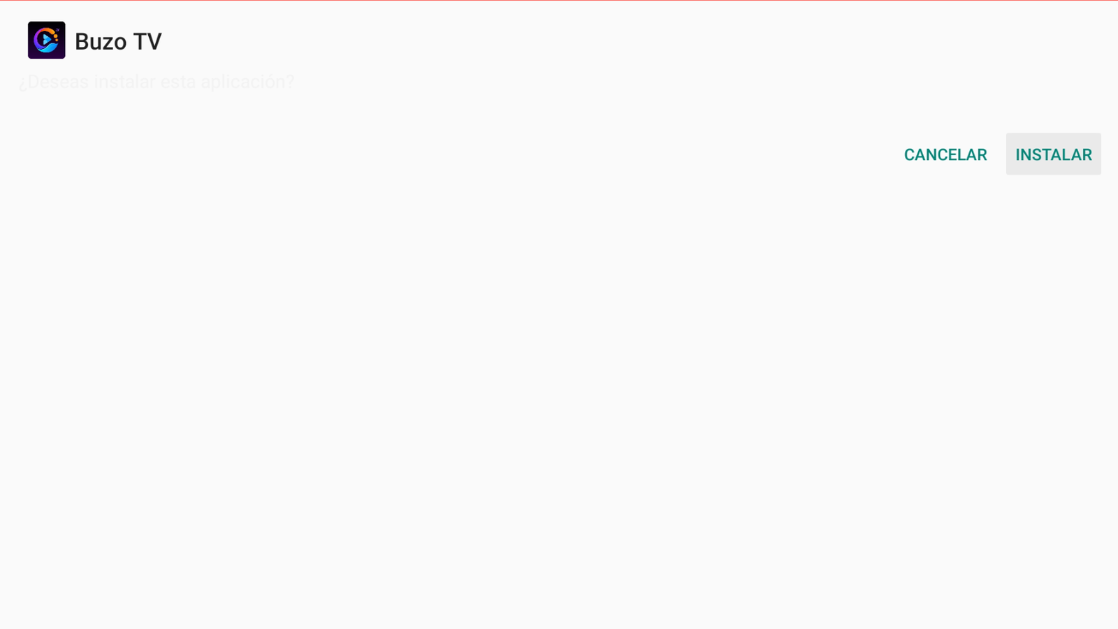 Confirmar instalación de Buzo TV