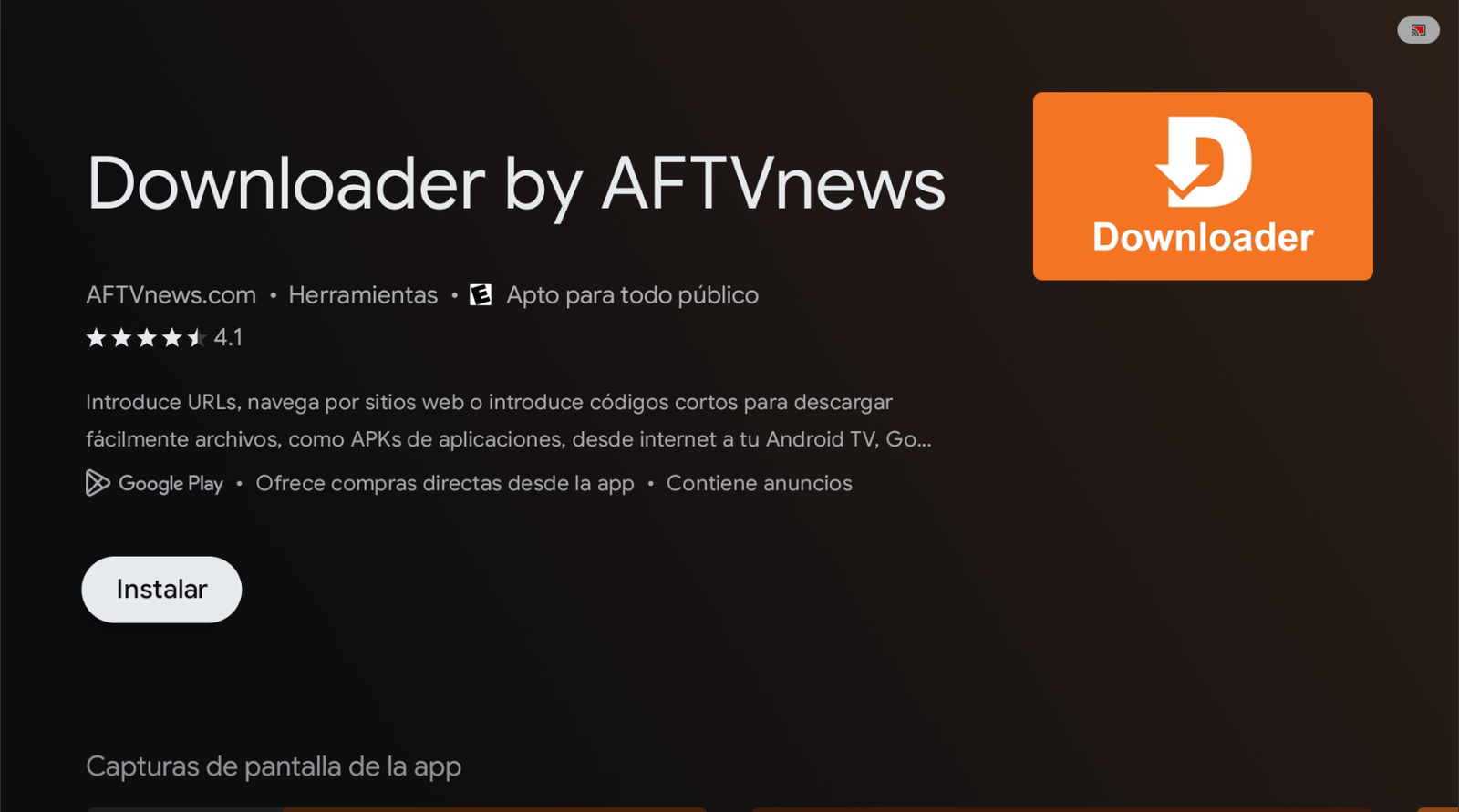 Instalar Downloader by AFTVnews