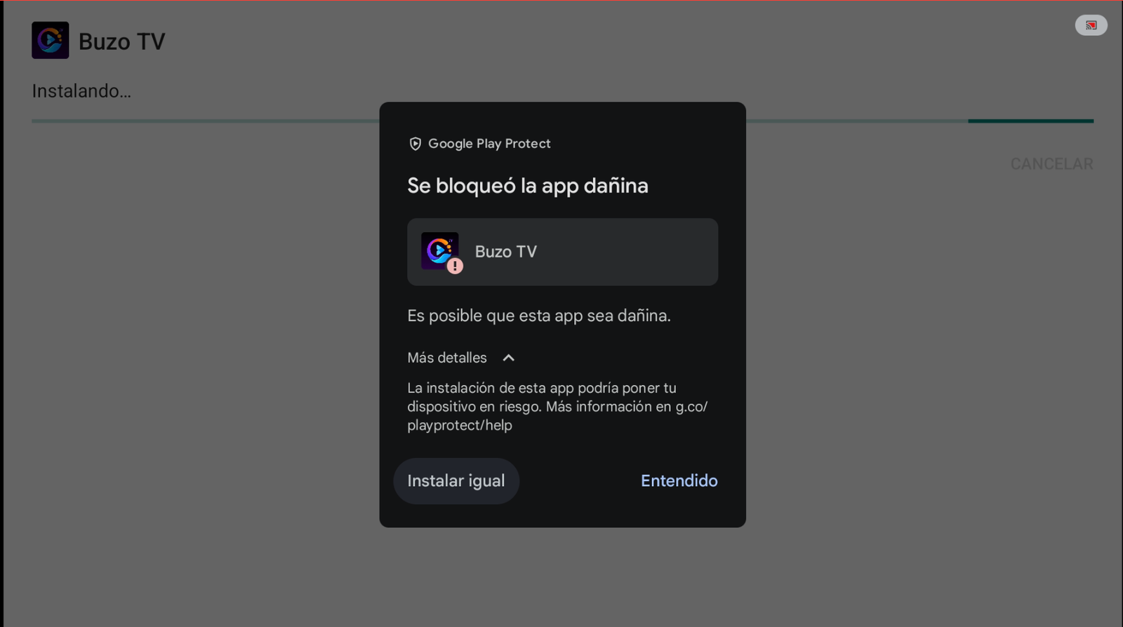 Play Protect: Instalar igual Buzo TV