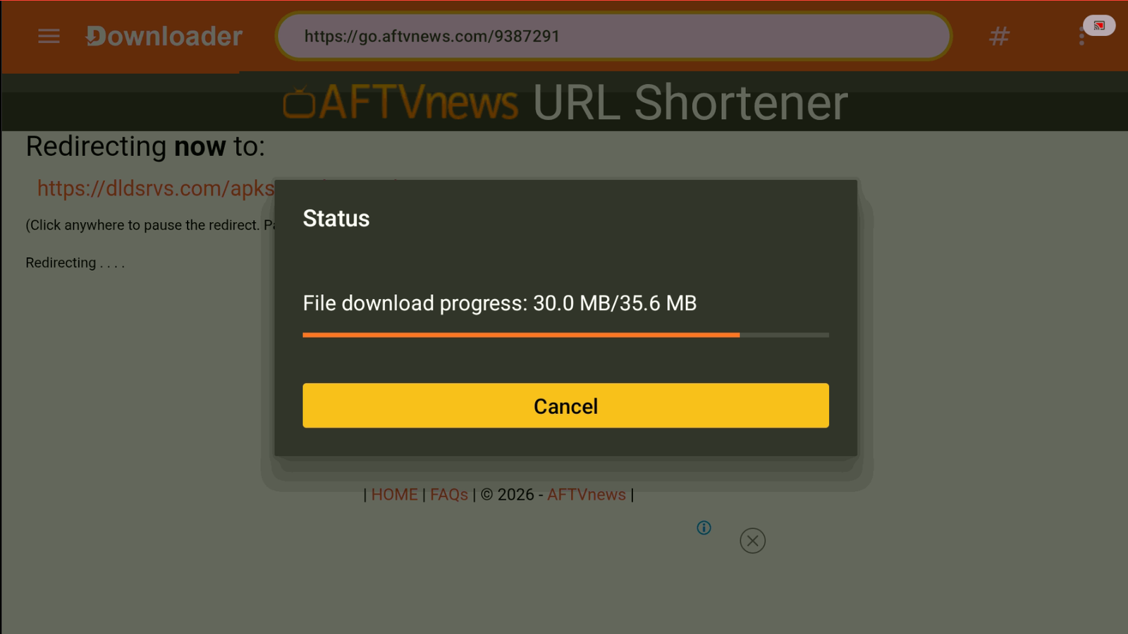 Descarga de Oleada en progreso