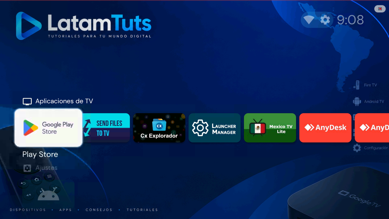 Abrir Play Store en el TV Box