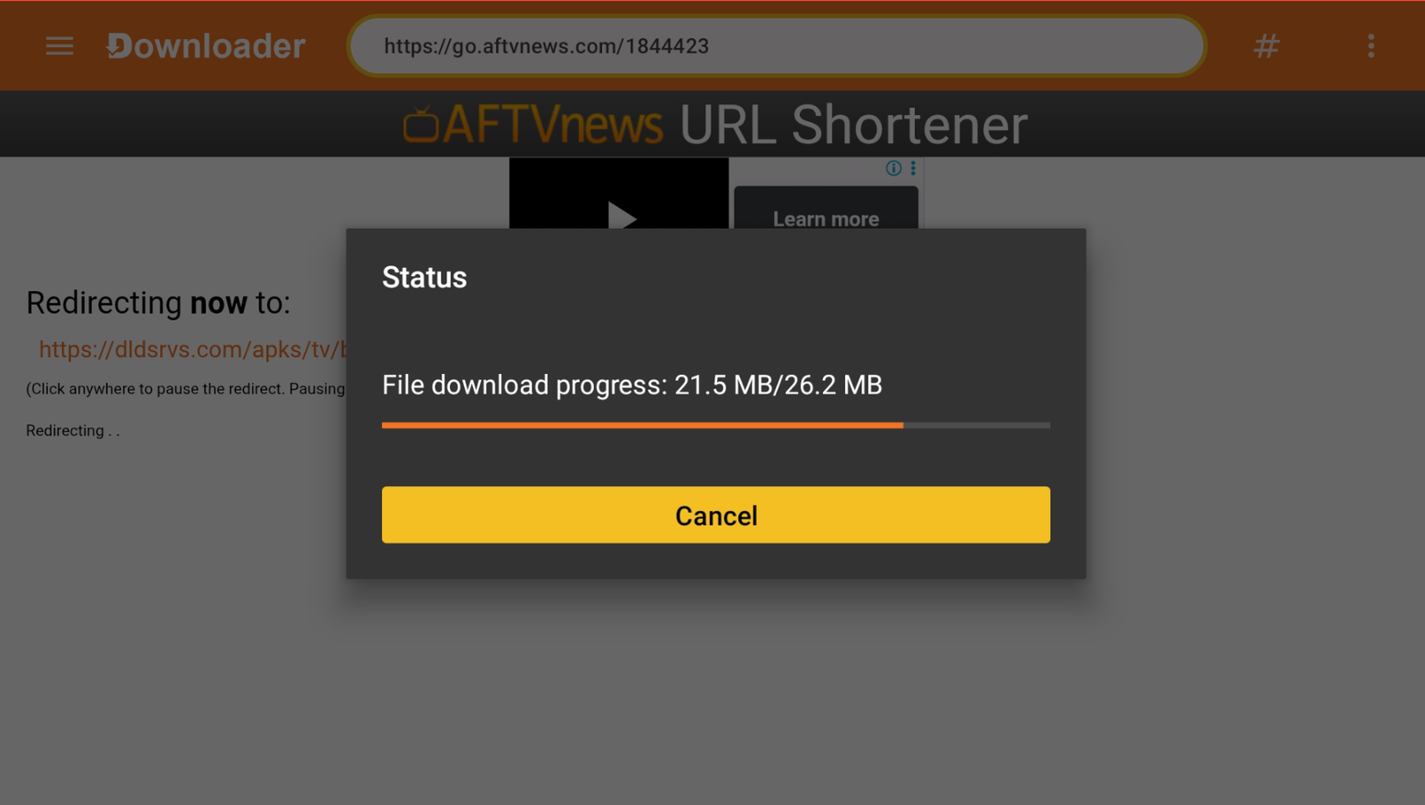 Descarga de Buzo TV en Downloader